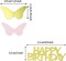 100pcs Butterfly Table Confetti Decor Glitter Butterfly Decoration for Birthday Wedding Theme Thanks Giving Party Valentine's Mother's Day Scatter Bless Confetti (Gold & Pink & HAPPA BIRTHDAY)